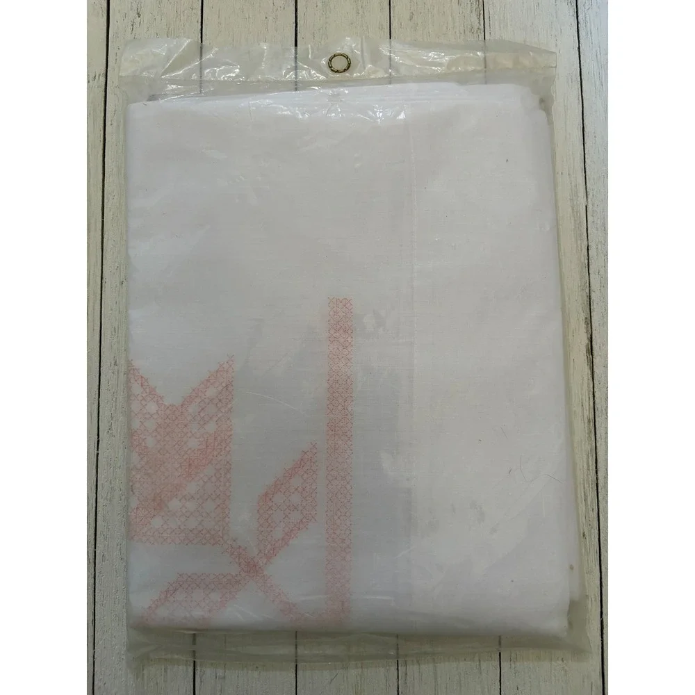 Vogart Crafts Vintage 1980 Stamped Pillowcases Cross Stitch Geometric 8503A Pair